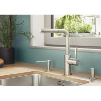 Кухонний змішувач Blanco LANORA-S-F (526180) нержавіюча сталь