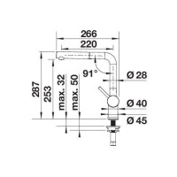 Кухонний змішувач Blanco LINUS-S 526242 PVD steel