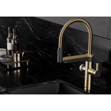 Кухонний змішувач Blanco EVOL-S Pro Filter (527430) PVD satin gold