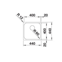 Кухонна мийка Blanco 400-IF R12 (526350) полірована