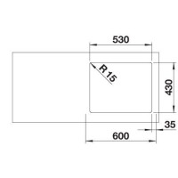 Кухонна мийка Blanco SUPRA 500-IF R12 (526351) полірована