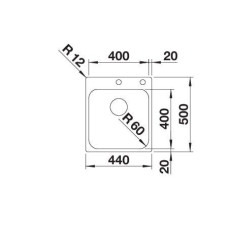 Кухонна мийка Blanco SUPRA 400-IF/A R12 (526353) полірована