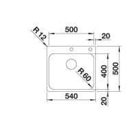 Кухонна мийка Blanco SUPRA 500-IF/A R12 (526355) полірована