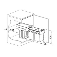 Система сортування відходів Blanco BOTTON II 30/2 (526376)
