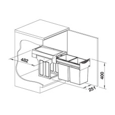 Система сортування відходів Blanco BOTTON II 30/2 (526376)