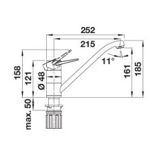 Кухонний змішувач Blanco WEGA II (526402) хром
