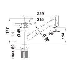Кухонний змішувач Blanco WEGA-S II (526416) хром