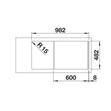 Кухонна мийка Blanco TIPO II 6 S (526620) матова