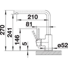 Кухонний змішувач Blanco MILA (526657) чорний матовий