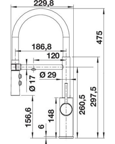 Кухонний змішувач Blanco CATRIS-S Flexo Filter 526705 хром