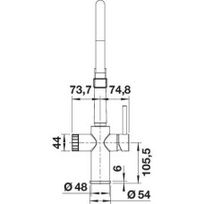 Кухонний змішувач Blanco CATRIS-S Flexo Filter (526706) PVD steel