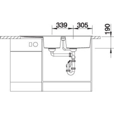 Кухонна мийка Blanco  Metra 8 S 527303 вулканічний сірий