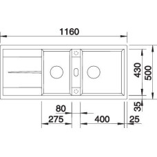 Кухонна мийка Blanco  Metra 8 S 527303 вулканічний сірий