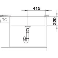 Кухонна мийка Blanco SUBLINE 800-U 527357 вулканічний сірий