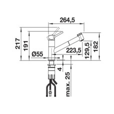 Кухонний змішувач Blanco KANO-S Vario 527961 хром