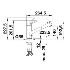Кухонний змішувач Blanco KANO-S-F Vario 527969 хром