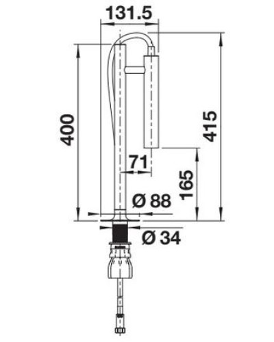 Кухонний змішувач Blanco LUNEOO-S 527975 satin dark steel