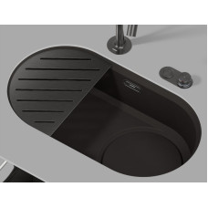 Кухонна мийка Blanco OOVALON 700-U VELGRANIT 527989 містичний чорний