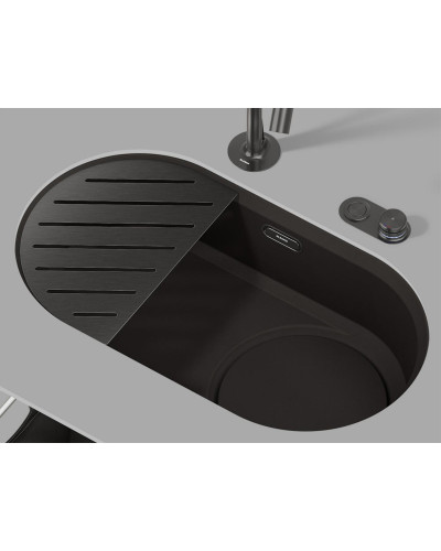 Кухонна мийка Blanco OOVALON 700-U VELGRANIT 527989 містичний чорний