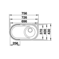 Кухонна мийка Blanco OOVALON 700-IF VELGRANIT 527991 містичний чорний