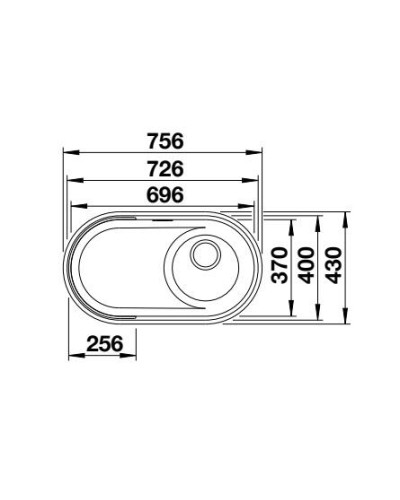 Кухонна мийка Blanco OOVALON 700-IF VELGRANIT 527991 містичний чорний