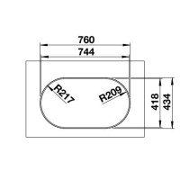 Кухонна мийка Blanco OOVALON 700-IF VELGRANIT 527991 містичний чорний