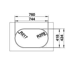 Кухонна мийка Blanco OOVALON 700-IF VELGRANIT 527991 містичний чорний