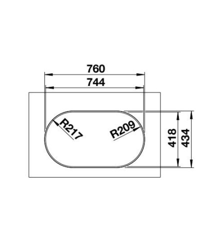 Кухонна мийка Blanco OOVALON 700-IF VELGRANIT 527991 містичний чорний