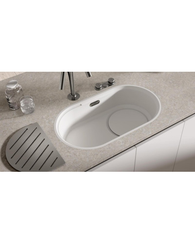 Кухонна мийка Blanco OOVALON 700-IF VELGRANIT 527992 хмарний білий