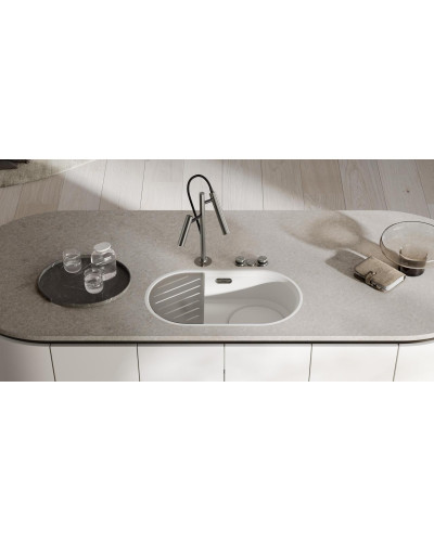 Кухонна мийка Blanco OOVALON 700-IF VELGRANIT 527992 хмарний білий