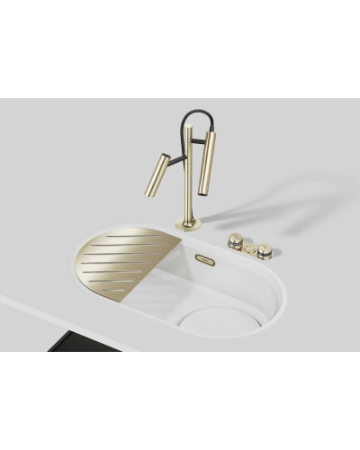 Кухонна мийка Blanco OOVALON 700-IF VELGRANIT 527992 хмарний білий