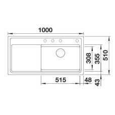 Кухонна мийка Blanco ETAGON XL 6 S  528094 темна скеля