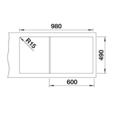 Кухонна мийка Blanco ETAGON XL 6 S  528094 темна скеля