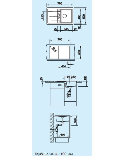 Кухонна мийка Blanco METRA 45S (513035) антрацит