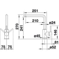 Кухонний змішувач Blanco MILA (519414) хром