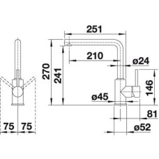 Кухонний змішувач Blanco MILA (519414) хром