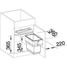 Система сортування відходів Blanco SINGOLO-S (512881)