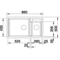 Кухонна мийка Blanco METRA 9 (518886) темна скеля