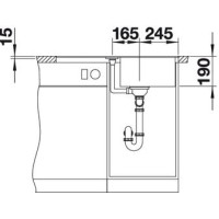 Кухонна мийка Blanco METRA 45 S-F (519081) антрацит