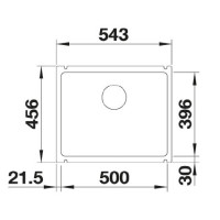 Кухонна мийка Blanco SUBLINE 500-U (514506) глянсовий білий