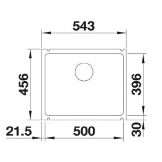 Кухонна мийка Blanco SUBLINE 500-U (514506) глянсовий білий