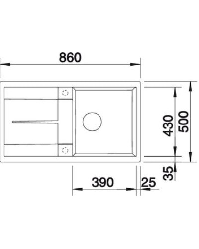 Кухонна мийка Blanco METRA 5S (518871) темна скеля