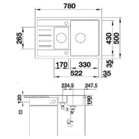 Кухонна мийка Blanco LEGRA 6S Compact (521302) антрацит
