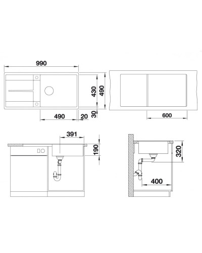 Кухонна мийка Blanco METRA XL 6 S-F (519157) кава