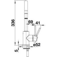 Кухонний змішувач Blanco MIDA-S (521455) антрацит