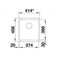 Кухонна мийка Blanco SUBLINE 375-U (516035) глянсовий білий