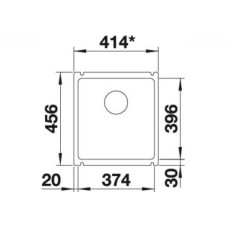 Кухонна мийка Blanco SUBLINE 375-U (516035) глянсовий білий