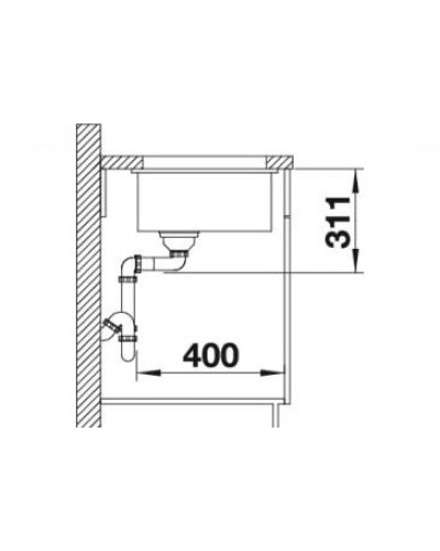 Кухонна мийка Blanco SUBLINE 375-U (516035) глянцевий білий