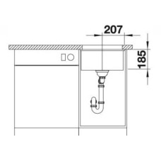 Кухонна мийка Blanco SUBLINE 375-U (516035) глянсовий білий