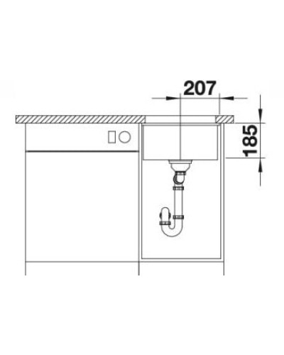 Кухонна мийка Blanco SUBLINE 375-U (516035) глянцевий білий